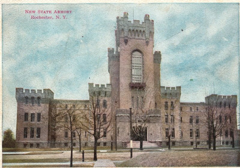 Vintage Postcard 1908 New State Armory Rochester New York NY Pub by Scrantom W.