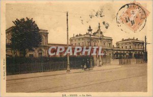 Old Postcard Reims Station
