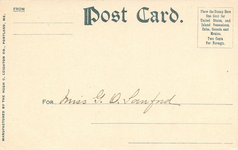 Portland Maine~Grand Trunk Grain Elevators~Shipping Docks~1905 B&W Postcard