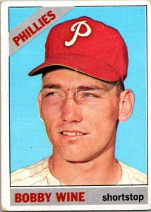 1966 Topps Baseball Card Bob Wine Philadelphia Phillies sk2052