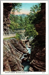 Artist's Dream Watkins Glen New York NY Scenic Splendor Rock Formations Postcard