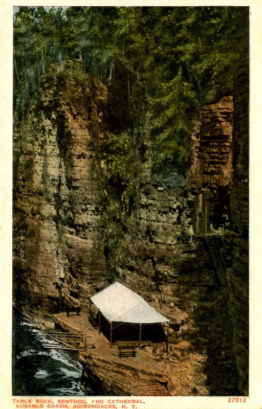 NY - Ausable Chasm. Table Rock, Sentinel, Cathedral