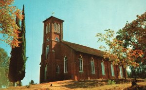 Vintage Postcard St. Anne's Catholic 1st Brick Church Parish Columbia California