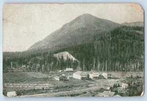1905 Belton Montana Vintage Postcard Heart Rocky Mountains Line Great Railway