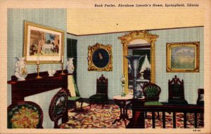 Illinois Springfield Abraham Lincoln's Home Back Parlor Curteich