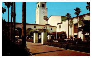 Postcard TRAIN STATION SCENE Los Angeles California CA AU3599