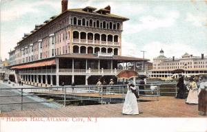 ATLANTIC CITY NEW JERSEY HADDON HALL POSTCARD 1906 PSTMK