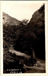 AZO RPPC Real Photo Postcard VT Smugglers Notch Dirt Road in Woods 1920s K71