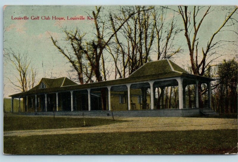 Postcard KY Louisville The Louisville Golf Club House 1912 Hagby Howe Drug C01