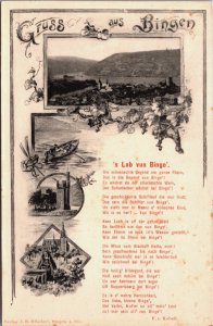 Germany Gruss aus Bingen Vintage Postcard C166