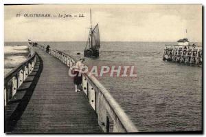 Old Postcard Ouistreham The boat pier
