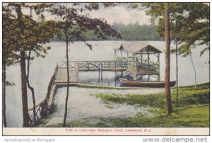 New Jersey Lakewood View Of Lake Near Georgian Court 1909