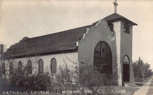 J85/ Medford Oregon RPPC Postcard c1920s Catholic Church Building  90