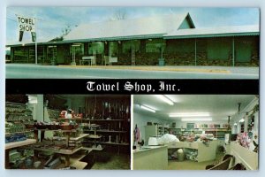 Kannapolis North Carolina NC Postcard View Of Towel Shop Inc. Multiview Vintage