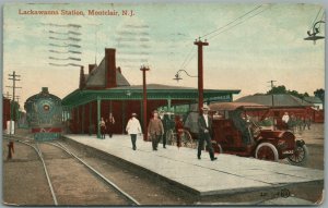 MONTCLAIR NJ RAILROAD STATION RAILWAY TRAIN DEPOT ANTIQUE POSTCARD