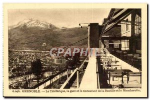 Grenoble - The Teleferique station and restaurant Bastilleet the Moucherotte ...