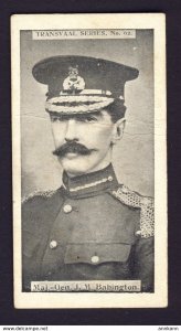 Transvaal - Major-General J.M. Babington - Wills's Gold Flake Tobacco & ...