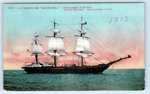 US Naval TRAINING SHIP MONONGAHELA  c1910s  Mitchell  Postcard