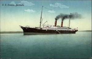 Bermuda S.S. Oceana Steamship Steamer Ship c1910 Vintage Postcard