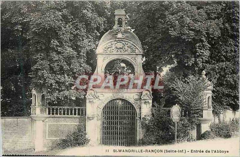 Postcard Old St Wandrille Rancon (Seine Inf) Entree Abbey