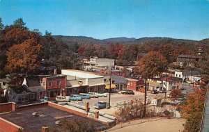 Highlands North Carolina birds eye of the town vintage pc DD7411