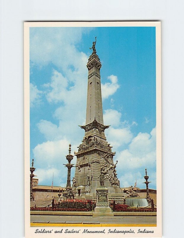 Postcard Soldiers' and Sailors' Monument, Indianapolis, Indiana