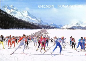 Engadin Ski Marathon Switzerland 1960s Postcard
