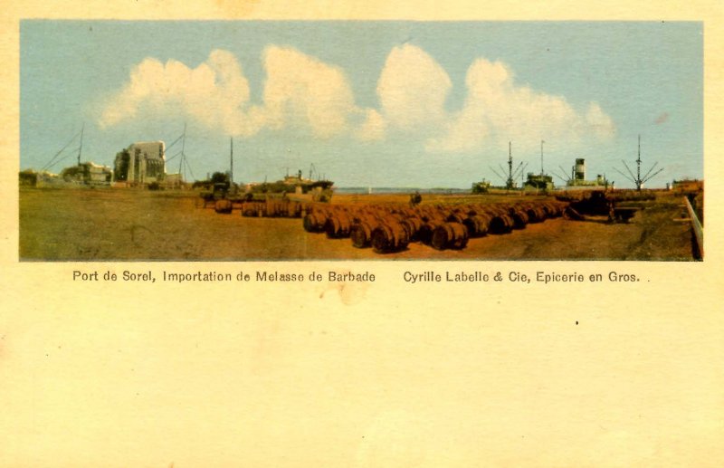 Canada - Quebec, Port de Sorel. Imported Molasses from Barbados