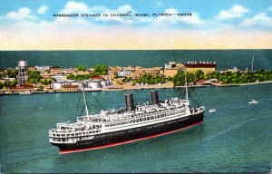 Florida Miami Passenger Steamer In Channel