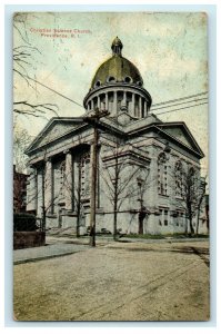 1912 Christian Science Church Providence Rhode Island RI Postcard