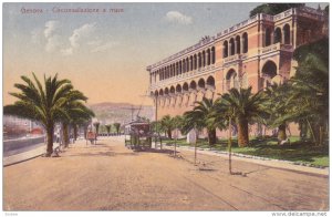 GENOVA, Liguria, Italy, 1900-1910´s; Circonvallazione A Mare, Cable Car