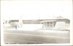 Seattle WA 73rd St. Fire Station c1950s Real Photo Postcard