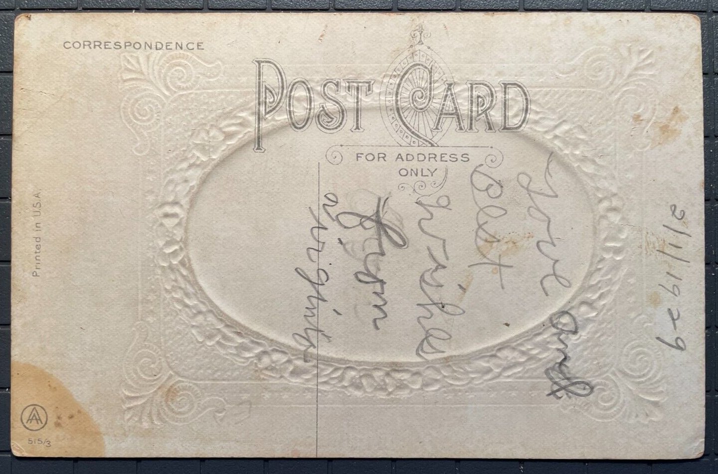 Vintage Victorian Postcard 1929 Birthday Greetings Girl with Watering