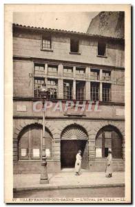 Old Postcard Villefranche Sur Saone The Hotel De Ville