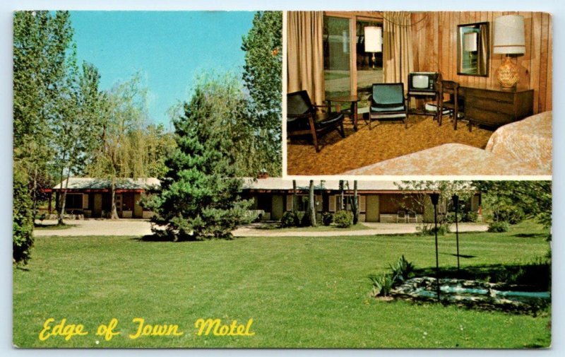 SISTER BAY, WI Wisconsin ~ Roadside EDGE of TOWN MOTEL Door County Postcard