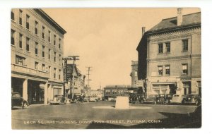 CT - Putnam. Union Square looking Down Main Street ca 1935