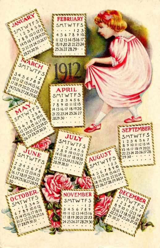 Greeting - New Year, 1912 Calendars