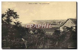 Old Postcard Criel Beach Panoramic view