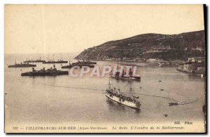 Old Postcard Villefranche Sur Mer La Rade L & # 39Escadre De La Mediterranee ...