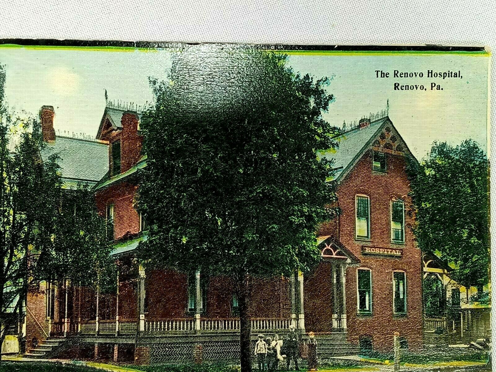 Vintage Postcard The Renovo Hospital Renovo PA Posted 1914 Wolf Stein 5