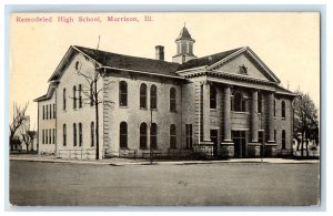 1913 Remodeled High School Morrison Illinois IL Posted Antique Postcard