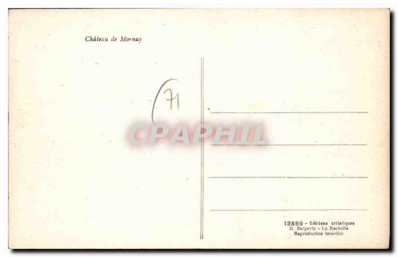 Old Postcard Chateau de Mornay