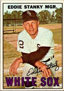 1967 Topps Baseball Card Eddie Stanky Manager Chicago White Sox sk2124