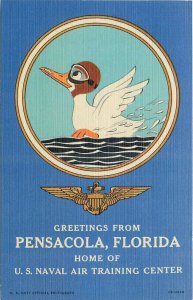 Pensacola Florida Naval Air Military Teich occupation Postcard 26-636
