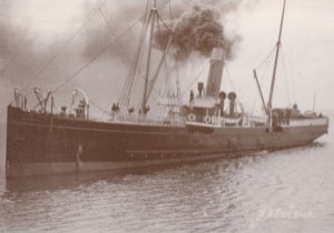 SS Fenella 1 Ship Arriving At Romsey Isle Of Man RPC Postcard