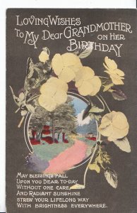 Greetings Postcard - Loving Wishes To My Dear Grandmother On Her Birthday MB1293
