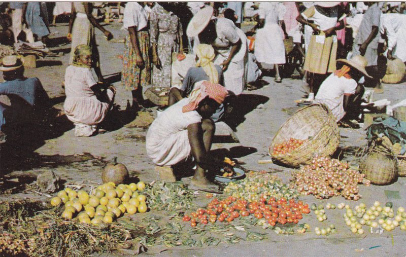 Vegetable Vendor, Croix-des-Bossal, Port-au-Prince, Haiti, West Indies, 1940-60s