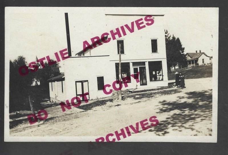 Rock Elm WISCONSIN RPPC 1918 GENERAL STORE Cheese nr Spring Valley GHOST TOWN?
