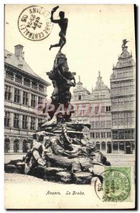 Old Postcard Antwerp Brabo