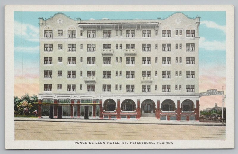 Hotel & Resort~Ponce De Leon Hotel St Petersburg Florida~Vintage Postcard 